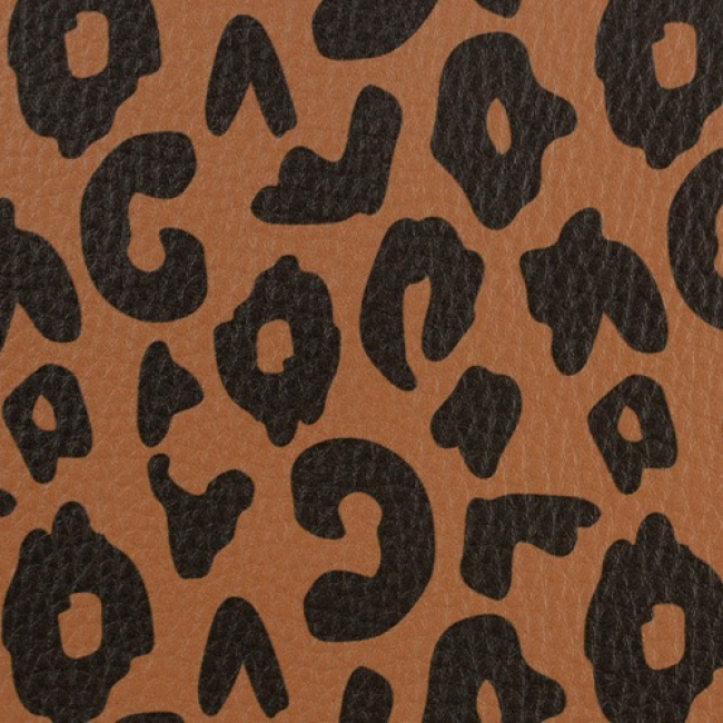 Kunstleder Happy Collection- braun/schwarz Leo